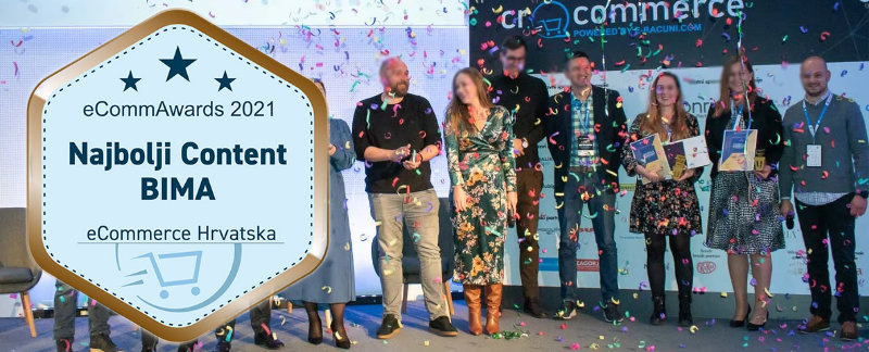 Bima je prejela nagrado za najboljši Content v 2021 leto. 