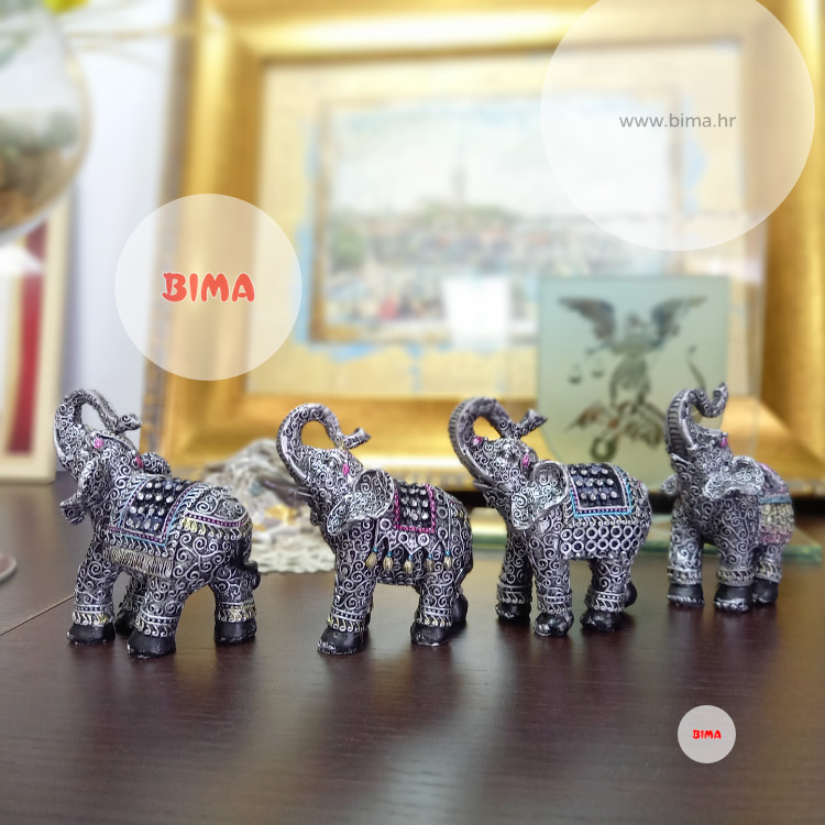 srebrni slonići figure