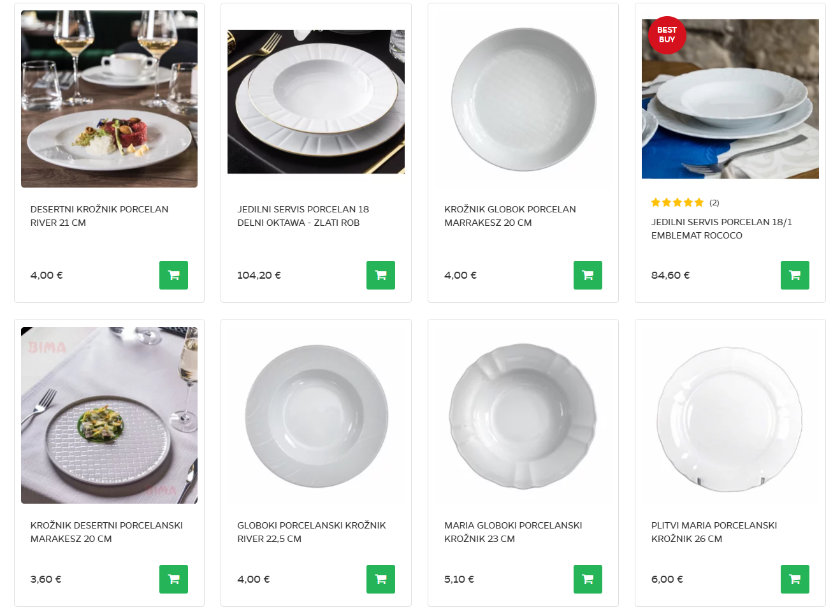 Jedilni servis porcelan