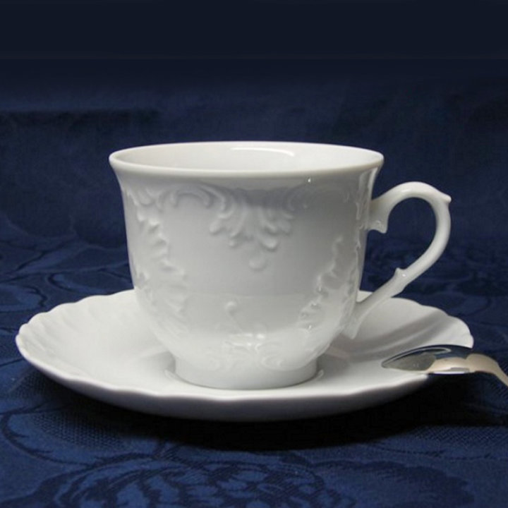 Skodelice za kavo s podstavkom, set 6/1, od porcelana - Rococo