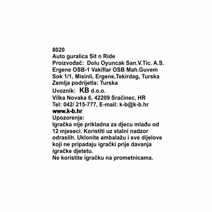 OTROŠKI POGANJALEC AVTO SIT&RIDE RDEČI