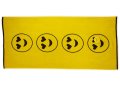 Brisača za plažo 75x150 CM rumena - črni emotikon