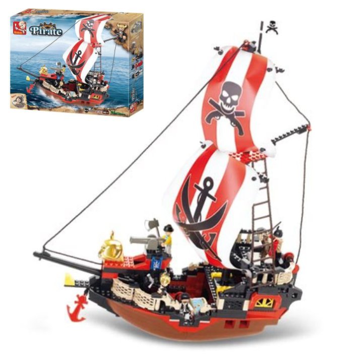 Otroške kocke za zlaganje | Piratska ladja, 379 kosov