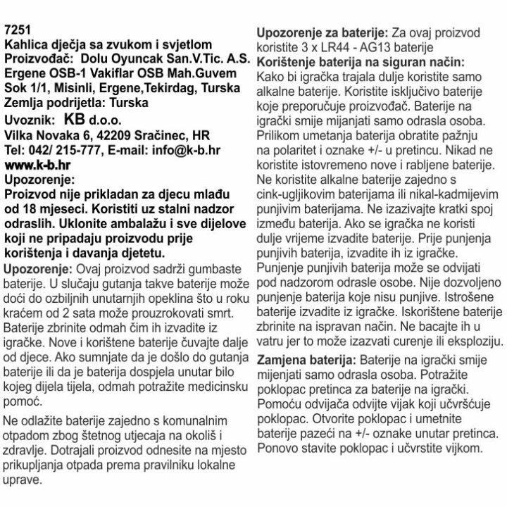 KAHLICA WC ŠKOLJKA Z GLASBO - MODRA 38x39x28 CM