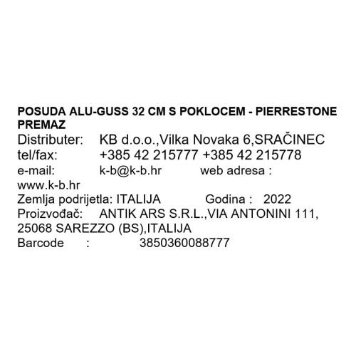 PONEV ALU-GUSS 32 CM S POKROVOM - PIERRESTONE PREMAZ