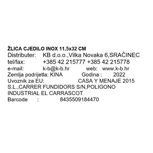 CEDILO ŽLICA INOX 11,5x32 CM