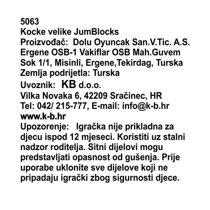 KOCKE JUMBLOCKS 100 KOMADOV V ŠKATLI S POKROVOM 33,5x33x30 CM