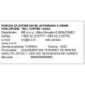 POSODA ZA ZAČIMBE 660 ML SATENSKEGA S ČRNIM POKROVOM TEA / COFFEE / SUGAR