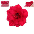 CVET DEKORACIJA ZA BOR ROŽA RDEČA 11 CM