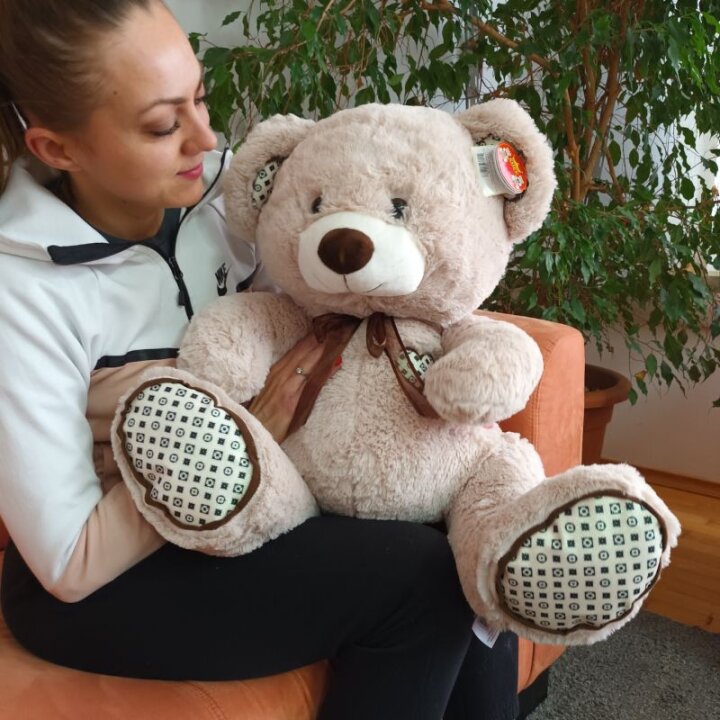 PLIŠASTI MEDVEDEK S PENTLJO IN SRČKOM 50 CM