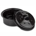 PEKAČ S POKROVOM EMAJLIRAN OKROGEL 26x8 CM / 3 L - BBQ GURU