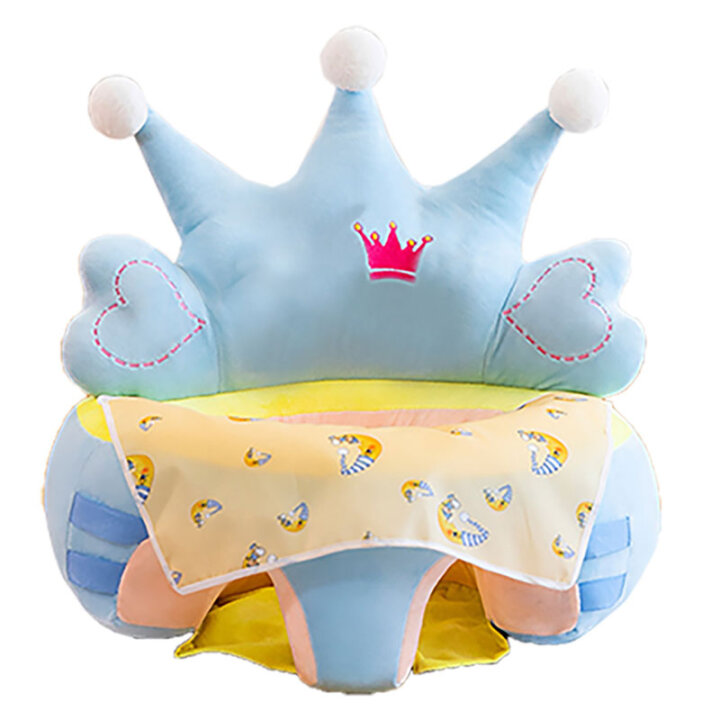 OTROŠKI FOTELJ PLIŠ KRONA MODRA 45x50x45 cm