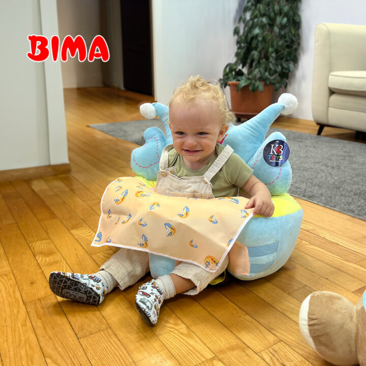 OTROŠKI FOTELJ PLIŠ KRONA MODRA 45x50x45 cm