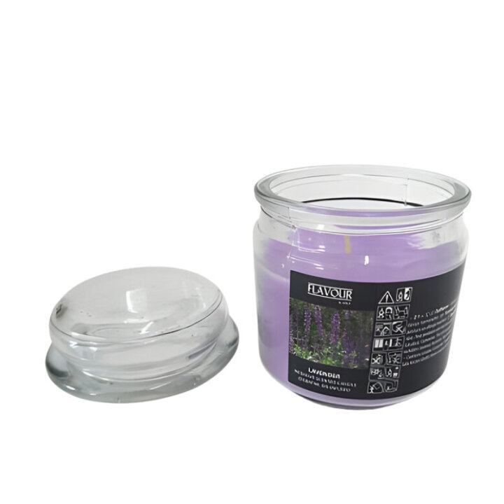 SVEČA ADIŠEČA SIVKA V STEKLENEM SVEČNIKU S POKROVOM 9 cm