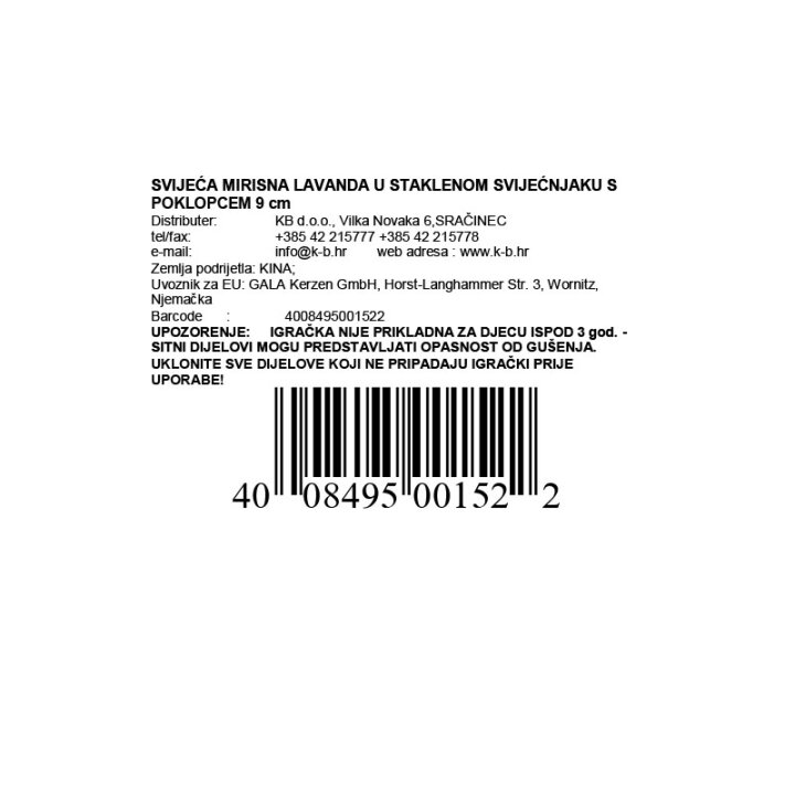 SVEČA ADIŠEČA SIVKA V STEKLENEM SVEČNIKU S POKROVOM 9 cm