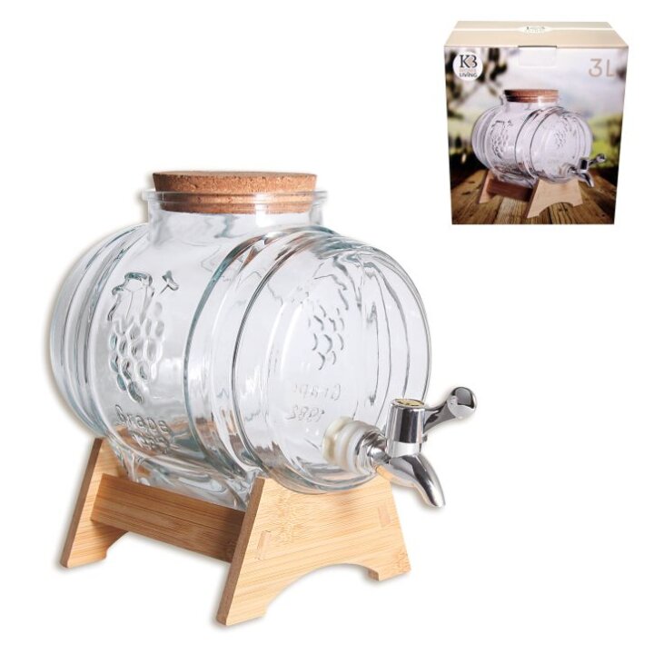 STEKLEN SOD 3 L S PIPO NA LESENEM STOJALU