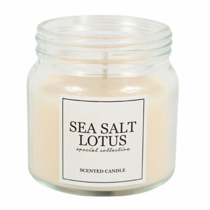 DIŠEČA SVEČA V STEKLENEM SVEČNIKU 6 CM 65 g - MORSKA SOL LOTUS