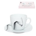 SKODELICE PORCELAN BLACK WAVE 6/1 S KROŽNIČKI - KVADRATNE 200 mL BLACK LINE DEKORACIJA