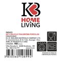 SKODELICE PORCELAN BLACK WAVE 6/1 S KROŽNIČKI - KVADRATNE 200 mL BLACK LINE DEKORACIJA