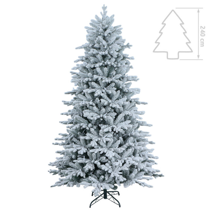 UMETNO BOŽIČNO DREVO ARCTICA S SNEGOM IN KOVINSKIM STOJALOM 240 cm