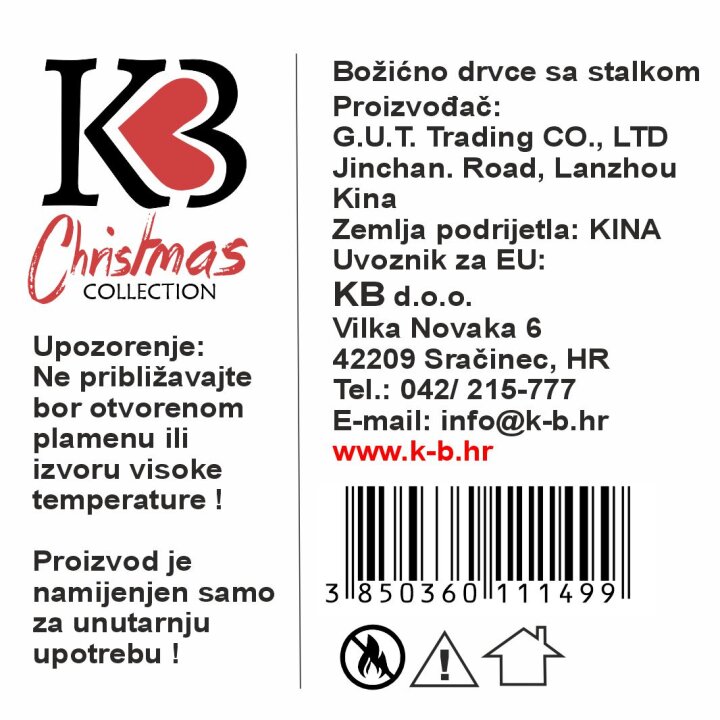 UMETNO BOŽIČNO DREVO ARCTICA S SNEGOM IN KOVINSKIM STOJALOM 240 cm