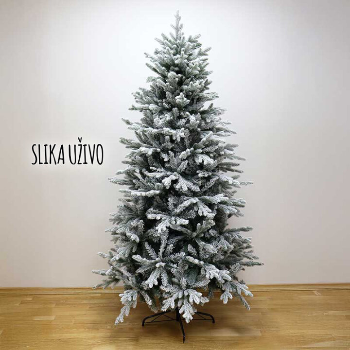 UMETNO BOŽIČNO DREVO ARCTICA S SNEGOM IN KOVINSKIM STOJALOM 240 cm