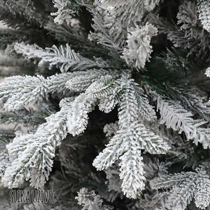 UMETNO BOŽIČNO DREVO ARCTICA S SNEGOM IN KOVINSKIM STOJALOM 210 cm