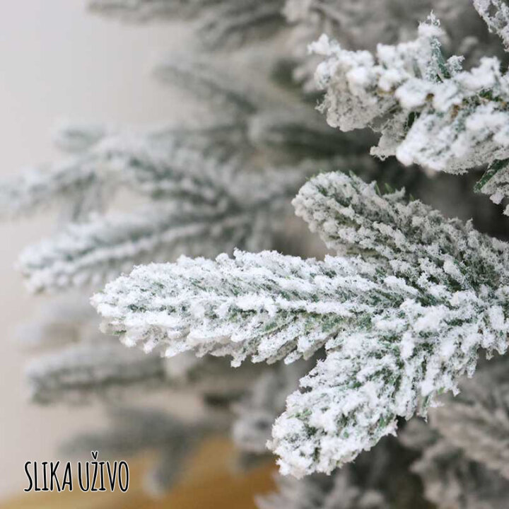 UMETNO BOŽIČNO DREVO ARCTICA S SNEGOM IN KOVINSKIM STOJALOM 210 cm