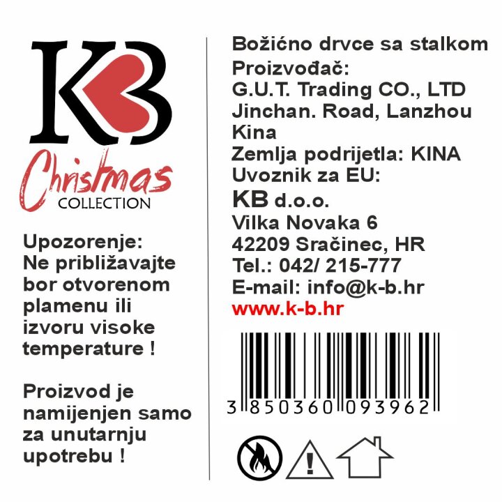 UMETNO BOŽIČNO DREVO JOYFULL S KOVINSKIM STOJALOM 210 CM